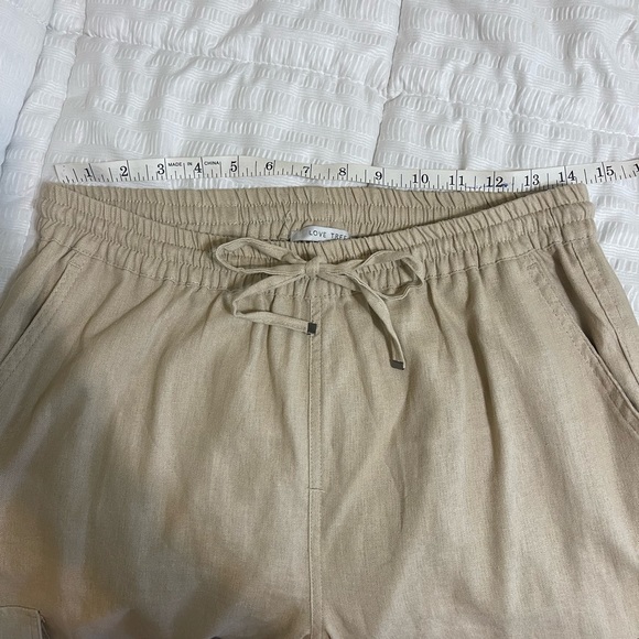 Linen khaki colored joggers - Picture 7 of 7